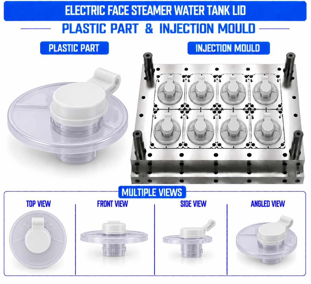 Electric Face Steamer Plastic Water Tank Lid Mould and Moulding Service
